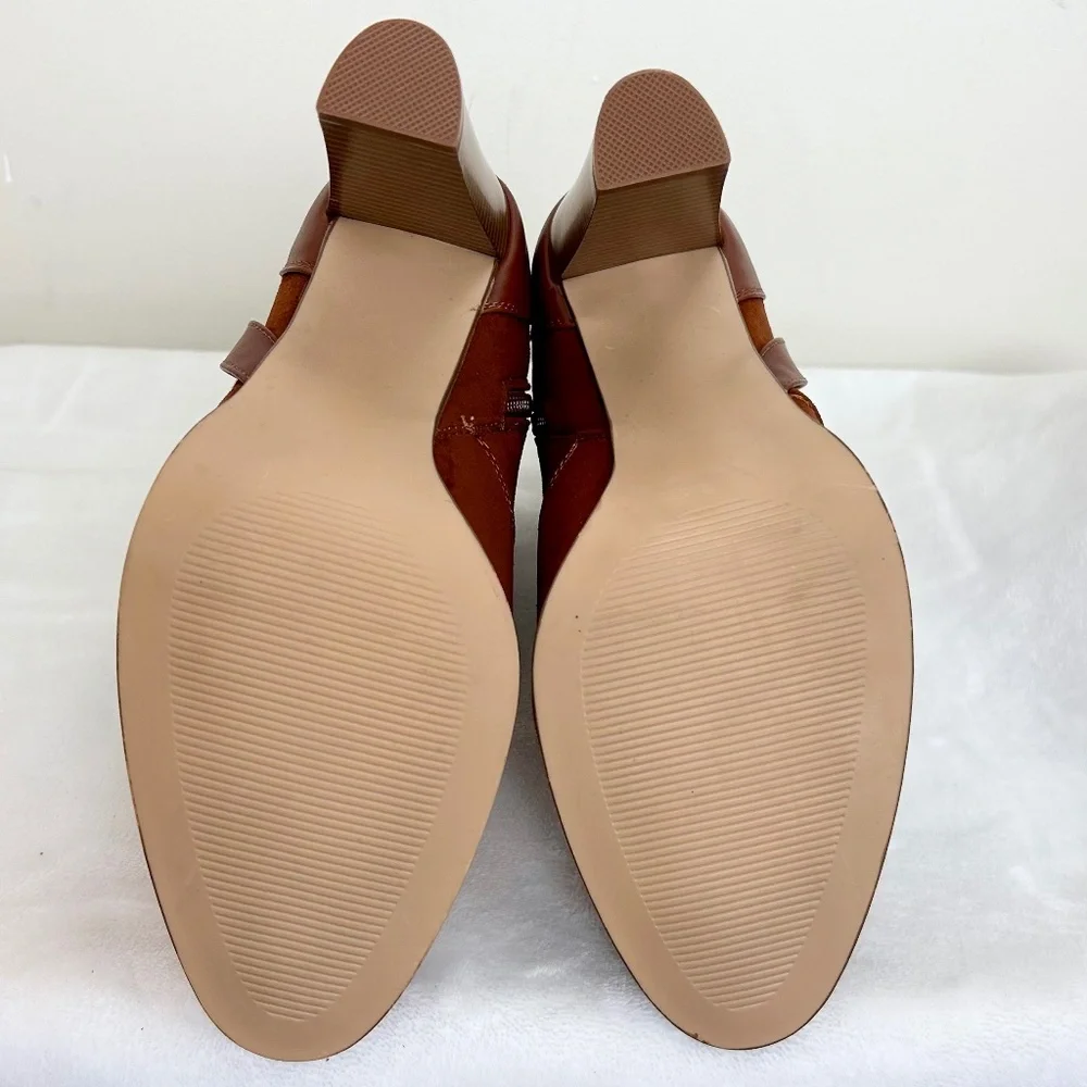 JUSTFAB Rust Orange Suede Lissa Harness Bootie Size 9.5 US/UK 7.5/EU  40.5 - Picture 7 of 9